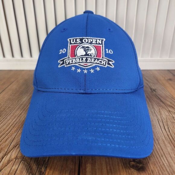 2010 U.S. Open Pebble Beach American Needle Fitted Sz S/M Hat Cap Blue Golf PGA - Picture 2 of 11